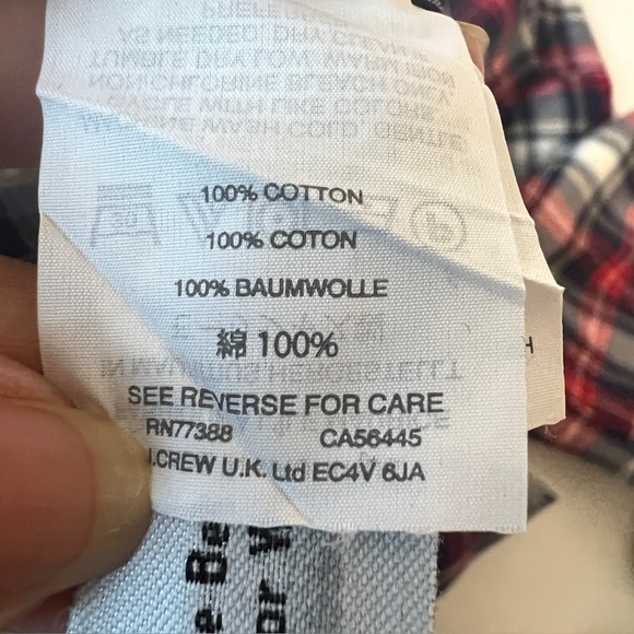 J. Crew Ludlow Men's Red and Blue Plaid Shirt - Picture 7 of 8